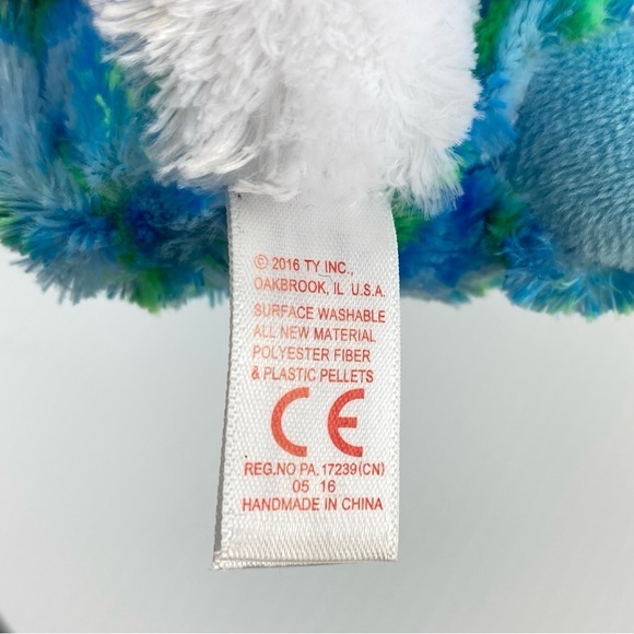 Ty Beanie Boos Leona the Leopard Plush 6 inches Blue and Green Stuffed Animal - Picture 9 of 12